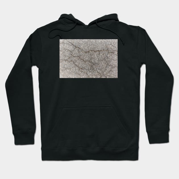 Cracked Asphalt Surface Hoodie by textural